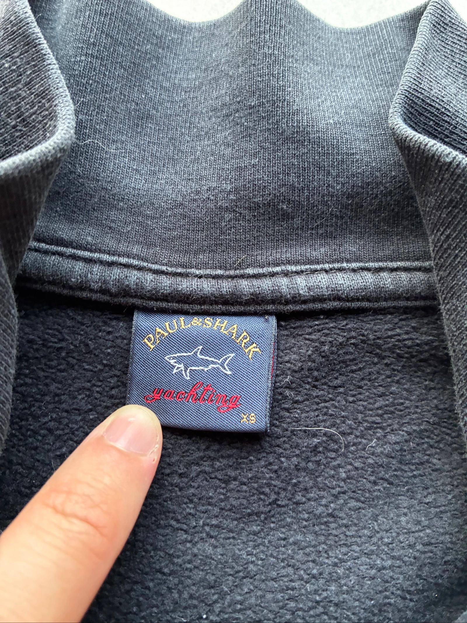 Paul & Shark 1/4 Zip Zwart Vintage Y2K Geborduurd Logo Coltrui Streetwear Luxe XS – photo 2